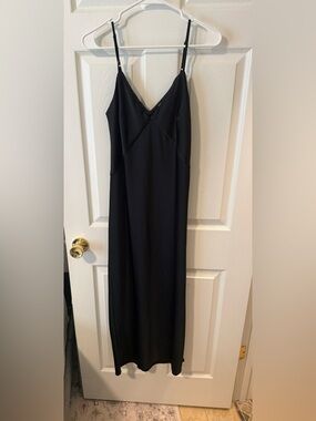 a new day Black Maxi Slip Dress with Adjustable Straps